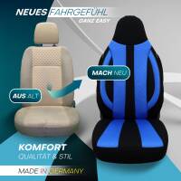 Pilot Sitzbezüge für Ford C-Max 2 ab 2010-2019 (Schwarz-Blau) ZENO506 | Mit ABE