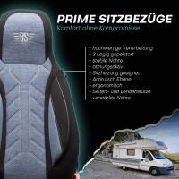 Pilot Wohnmobil Sitzbezüge für Roller Team 790 (Schwarz-Blau) HERM206