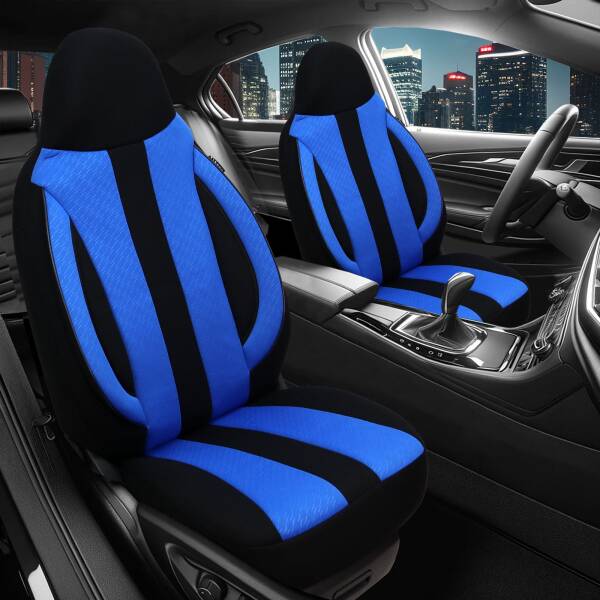Pilot Sitzbezüge für Renault Trafic 2 ab 2001-2014 (Schwarz-Blau) ZENO506 | Mit ABE