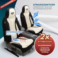 Pilot Sitzbezüge für Kia Rio 3 UB ab 2011-2016 (Schwarz-Beige) HERM207 | Mit ABE