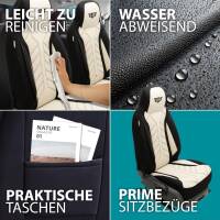 Pilot Sitzbezüge für Kia Soul 1 ab 2008-2014 (Schwarz-Beige) HERM207