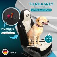 Pilot Sitzbezüge für Ssangyong Rexton 1 ab 2001-2017 (Schwarz-Beige) HERM207 | Mit ABE