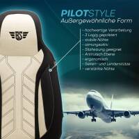 Pilot Sitzbezüge für Opel Agila B ab 2008-2014 (Schwarz-Beige) HERM207