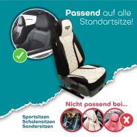 Pilot Sitzbezüge für Chevrolet Spark M300 M400 ab 2010 (Schwarz-Beige) HERM207 | Mit ABE