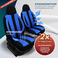 Pilot Sitzbezüge für Land Rover Range Rover 3 ab 2002-2012 (Schwarz-Blau) ZENO506 | Mit ABE