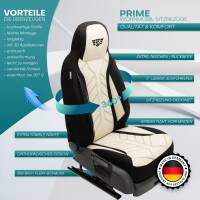 Pilot Wohnmobil Sitzbezüge für Fleetwood RV Bounder Platinum (Schwarz-Beige) HERM207