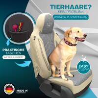 Pilot Sitzbezüge für Peugeot 407 ab 2004-2011 (Grau-Beige) HERM209 | Mit ABE