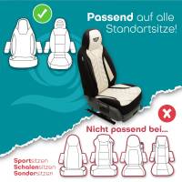 Pilot Wohnmobil Sitzbezüge für Bavaria Camp CUV 540 Comfort XL Plus (Schwarz-Beige) HERM207