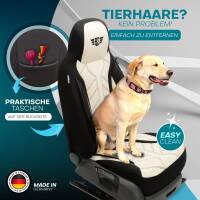 Pilot Wohnmobil Sitzbezüge für Mobilvetta Minivan I (Schwarz-Beige) HERM207