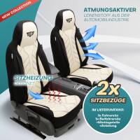 Pilot Wohnmobil Sitzbezüge für Coachmen RV Apex Nano 18B (Schwarz-Beige) HERM207