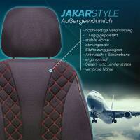 Sitzbezüge für BMW 5er E39 ab 1995-2004 (Schwarz-Rot) ZEST302 | Mit ABE