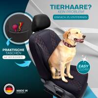 Sitzbezüge für BMW 5er E39 ab 1995-2004 (Schwarz-Rot) ZEST302 | Mit ABE