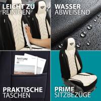 Pilot Wohnmobil Sitzbezüge für SEA Sloop 5 (Schwarz-Beige) HERM207