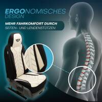 Pilot Wohnmobil Sitzbezüge für Yellowstone 320 (Schwarz-Beige) HERM207