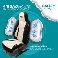 Pilot Wohnmobil Sitzbezüge für Zuni 500 (Schwarz-Beige) HERM207