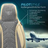 Pilot Sitzbezüge für Kia Venga ab 2019 (Grau-Beige) HERM209 | Mit ABE
