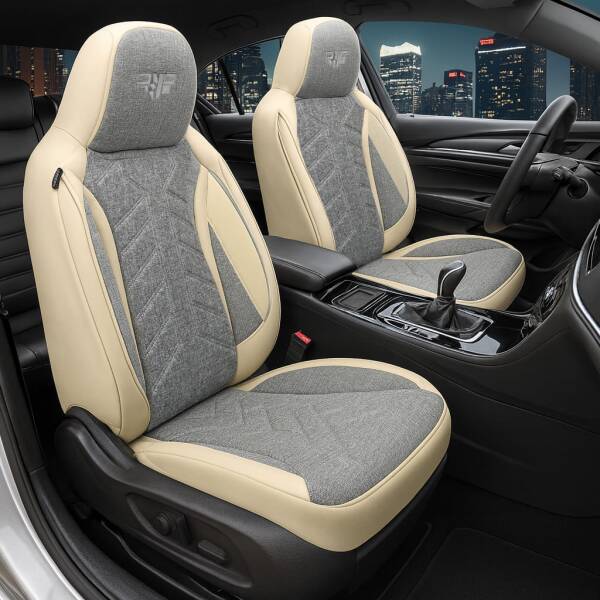 Pilot Sitzbezüge für Peugeot 508 1 ab 2010-2018 (Grau-Beige) HERM209