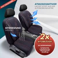 Sitzbezüge für Kia Sorento 1 JC ab 2002-2009 (Schwarz-Rot) ZEST302 | Mit ABE