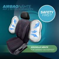 Sitzbezüge für Kia Sorento 1 JC ab 2002-2009 (Schwarz-Rot) ZEST302 | Mit ABE