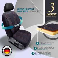 Sitzbezüge für BMW X5 G05 ab 2018 (Schwarz-Rot)...