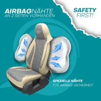 Pilot Wohnmobil Sitzbezüge für Winnebago Mansfield (Grau-Beige) HERM209