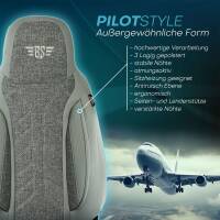 Pilot Sitzbezüge für Peugeot 3008 1 ab 2009-2016 (Grau) HERM208