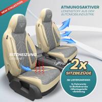 Pilot Wohnmobil Sitzbezüge für Wildernest Wildernes (Grau-Beige) HERM209