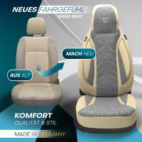 Pilot Wohnmobil Sitzbezüge für Wyss  Camper (Grau-Beige) HERM209