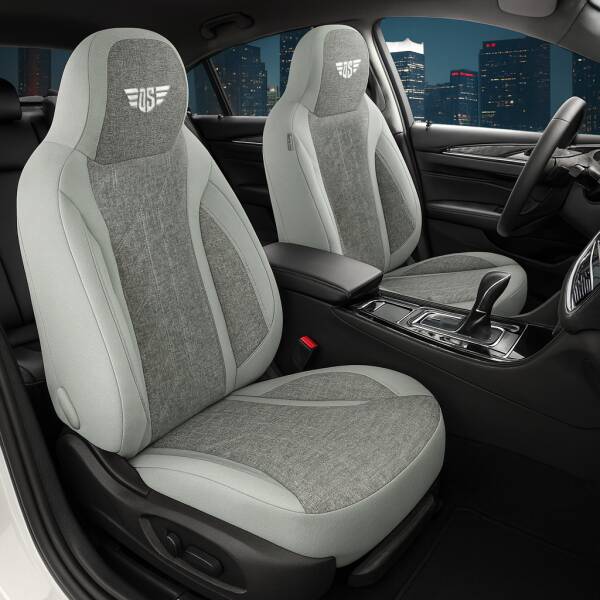 Pilot Sitzbezüge für Maserati Quattroporte 6 ab 2012 (Grau) HERM208 | Mit ABE