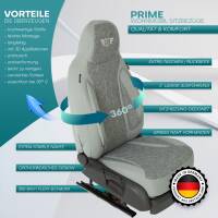Pilot Wohnmobil Sitzbezüge für Bürstner Camper Van-Aufstelldach (Grau) HERM208