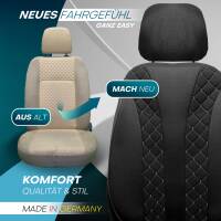 Sitzbezüge für Dacia Lodgy ab 2012 (Schwarz) ZEST304 | Mit ABE