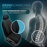 Sitzbezüge für Seat Leon 4 ab 2020 (Schwarz) ZEST304 | Mit ABE