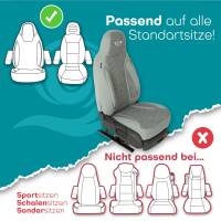 Pilot Wohnmobil Sitzbezüge für Tourister V6 (Grau) HERM208