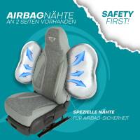 Pilot Wohnmobil Sitzbezüge für Tourister V6 (Grau) HERM208