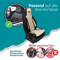 Pilot Sitzbezüge für Peugeot 207 ab 2006-2015 (Braun-Beige) HERM210