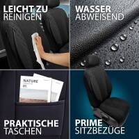 Sitzbezüge für Jaguar XF 1 ab 2008-2015 (Schwarz) ZEST304 | Mit ABE