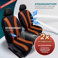 Sitzbezüge für Audi SQ2 ab 2018 (Schwarz-Orange) ZEST305 | Mit ABE