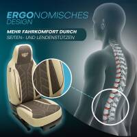 Pilot Sitzbezüge für Ford C-Max 1 ab 2003-1010 (Beige-Braun) HERM211