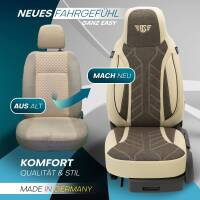 Pilot Sitzbezüge für Ford Focus 3 ab 2011-2018 (Beige-Braun) HERM211