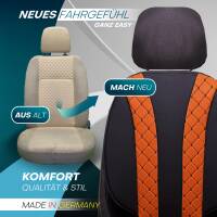 Sitzbezüge für Chevrolet HHR ab 2006-2011 (Schwarz-Orange) ZEST305