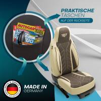 Pilot Wohnmobil Sitzbezüge für Tourister TI18 (Beige-Braun) HERM211