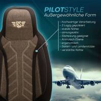 Pilot Sitzbezüge für Opel Agila B ab 2008-2014 (Schwarz-Braun) HERM212