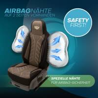 Pilot Sitzbezüge für Opel Agila B ab 2008-2014 (Schwarz-Braun) HERM212