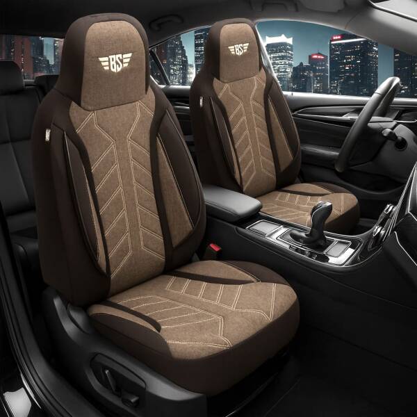 Pilot Sitzbezüge für Seat Leon Cupra ab 2020 (Schwarz-Braun) HERM212