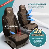 Pilot Wohnmobil Sitzbezüge für Bürstner Boxlife Pro (Schwarz-Braun) HERM212