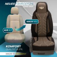 Pilot Wohnmobil Sitzbezüge für Carthago chic c-line (Schwarz-Braun) HERM212