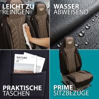 Pilot Wohnmobil Sitzbezüge für Niesmann + Bischoff Dometic Diamant Platinum (Schwarz-Braun) HERM212