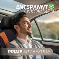Sitzbezüge für VW Golf Plus ab 2004-2014 (Schwarz-Orange) ZEST305 | Mit ABE