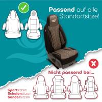 Pilot Wohnmobil Sitzbezüge für M&J Leisure Camper 640 (Schwarz-Braun) HERM212