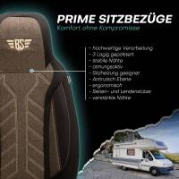 Pilot Wohnmobil Sitzbezüge für Parco Van 640 (Schwarz-Braun) HERM212